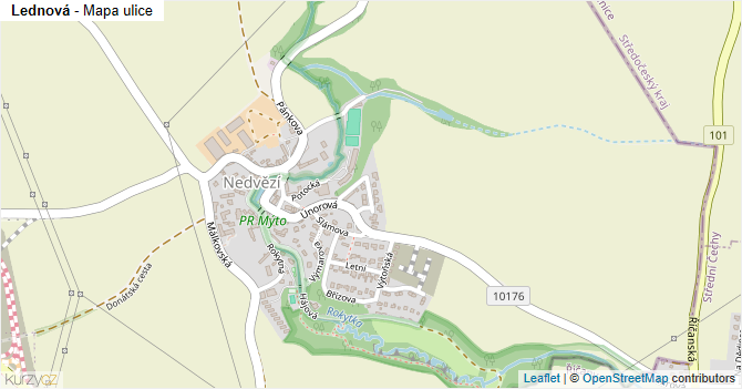 Lednová - mapa ulice