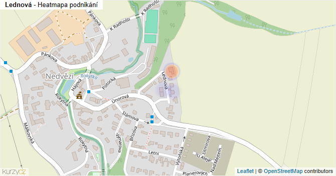 Lednová - mapa podnikání