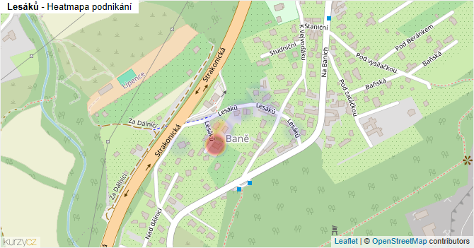 Lesáků - mapa podnikání
