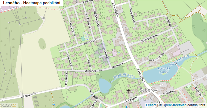 Lesného - mapa podnikání