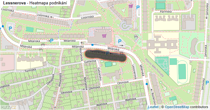 Lessnerova - mapa podnikání