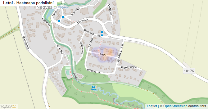 Letní - mapa podnikání