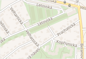 Letovská v obci Praha 8 - mapa ulice