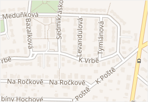 Levandulová v obci Praha 6 - mapa ulice
