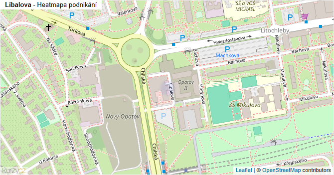 Líbalova - mapa podnikání