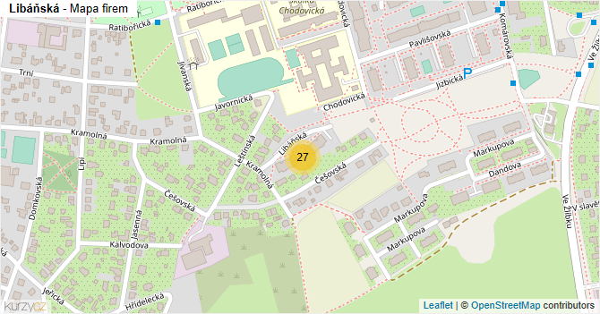 Libáňská - mapa firem