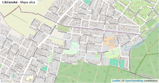 Libčanská - mapa ulice