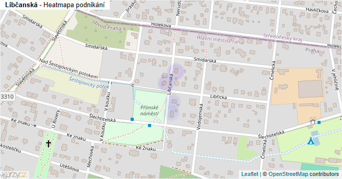 Libčanská - mapa podnikání