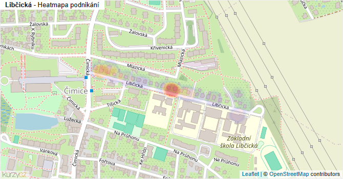 Libčická - mapa podnikání