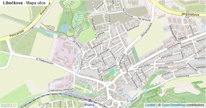 Libečkova - mapa ulice