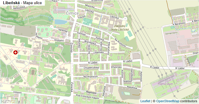Libeňská - mapa ulice