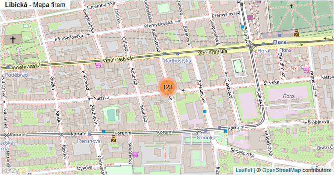 Libická - mapa firem