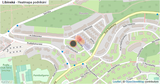 Libínská - mapa podnikání