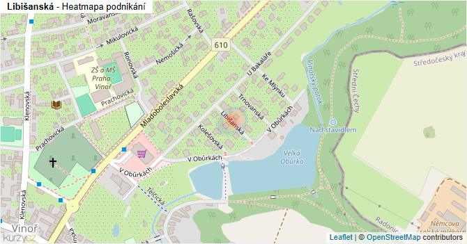 Libišanská - mapa podnikání