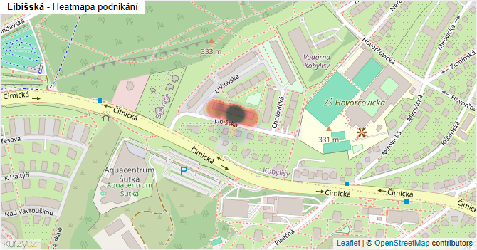 Libišská - mapa podnikání