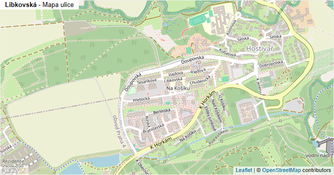 Libkovská - mapa ulice
