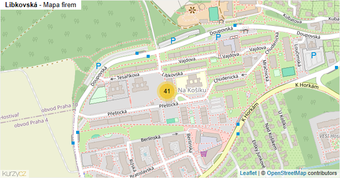 Libkovská - mapa firem