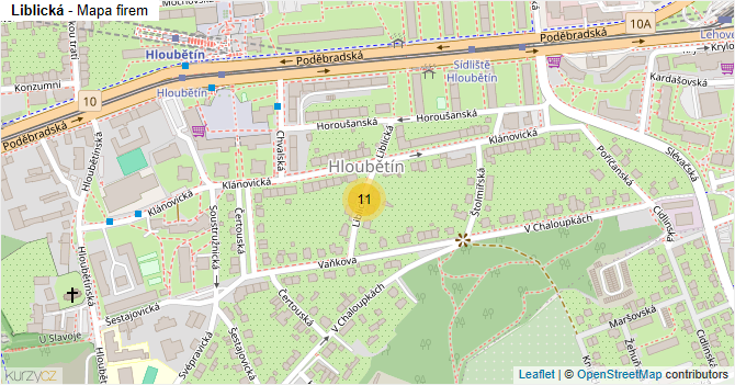 Liblická - mapa firem