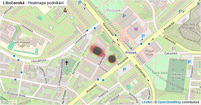 Libočanská - mapa podnikání