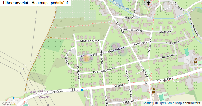 Libochovická - mapa podnikání