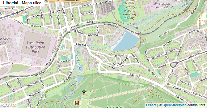 Libocká - mapa ulice