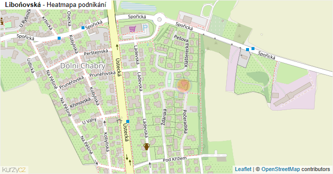 Liboňovská - mapa podnikání