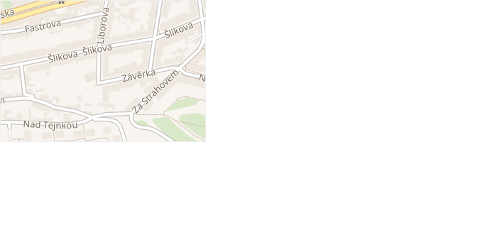 Liborova v obci Praha - mapa ulice