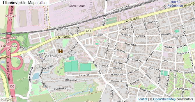 Libošovická - mapa ulice