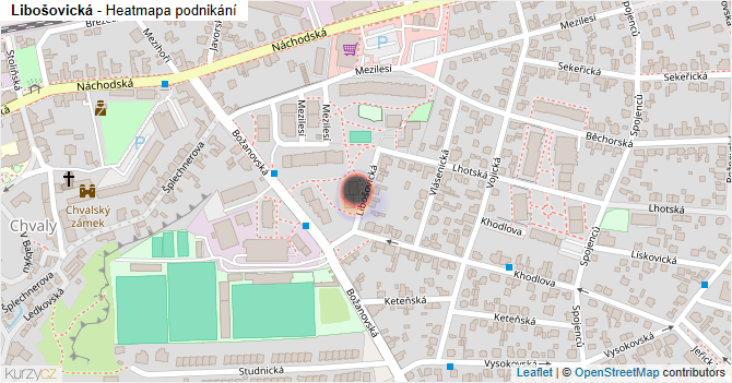Libošovická - mapa podnikání