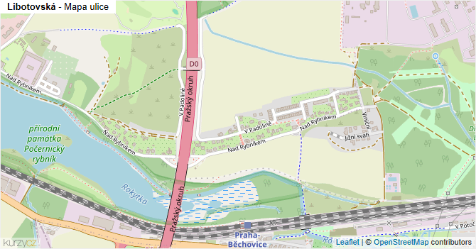 Libotovská - mapa ulice