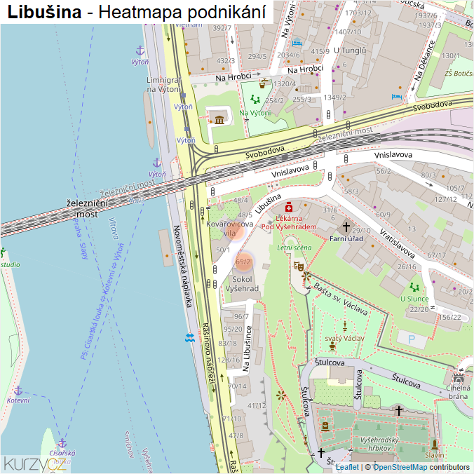Mapa Libušina - Firmy v ulici.
