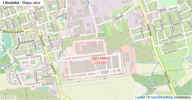 Libušská - mapa ulice