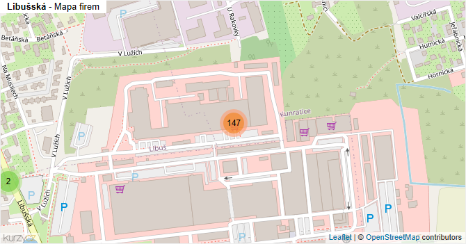 Libušská - mapa firem