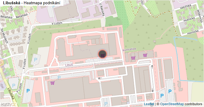 Libušská - mapa podnikání