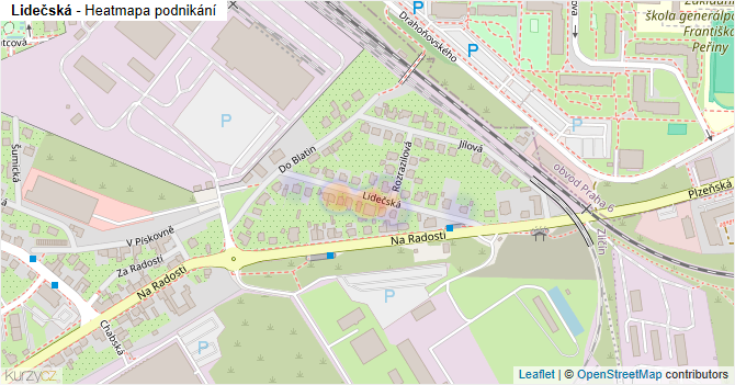 Lidečská - mapa podnikání