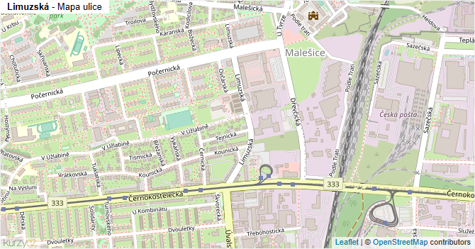 Limuzská - mapa ulice