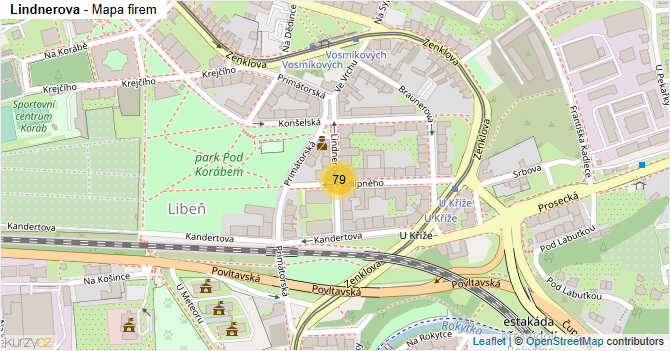 Lindnerova - mapa firem
