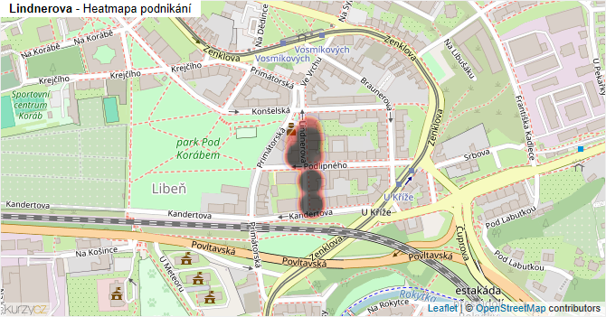 Lindnerova - mapa podnikání