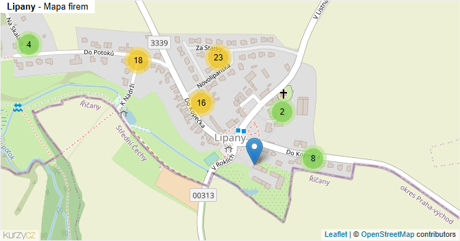 Lipany - mapa firem