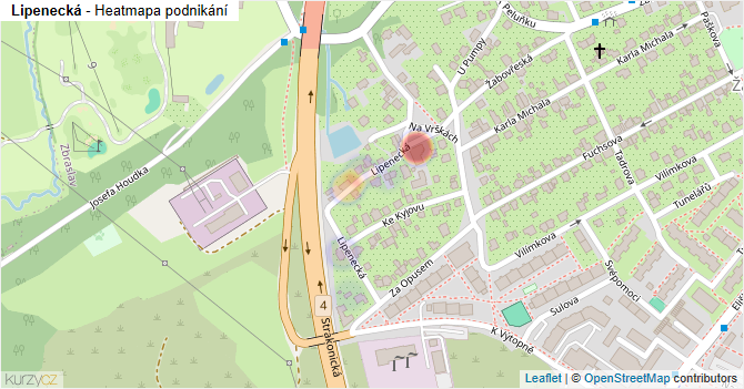 Lipenecká - mapa podnikání
