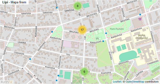 Lipí - mapa firem