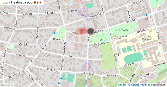 Lipí - mapa podnikání