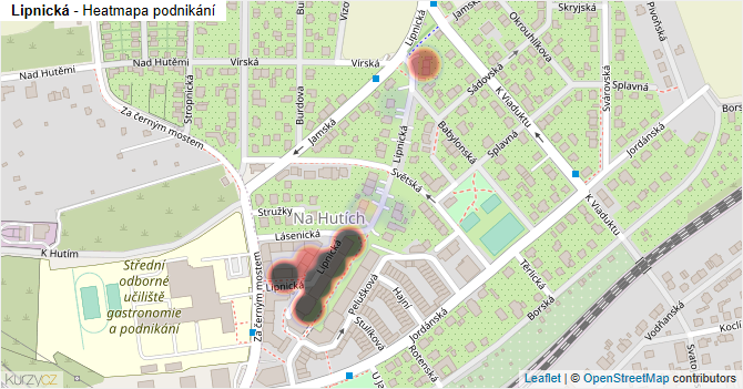 Lipnická - mapa podnikání