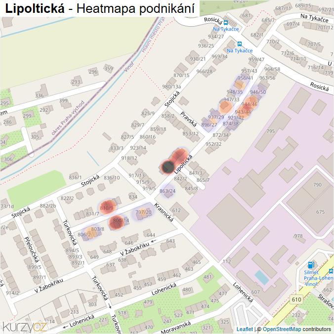 Mapa Lipoltická - Firmy v ulici.