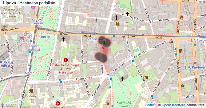 Lípová - mapa podnikání