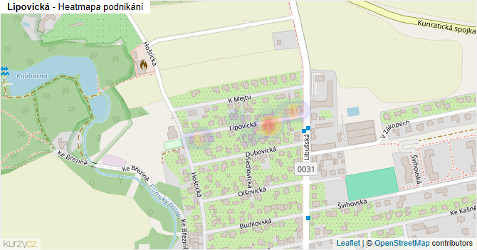 Lipovická - mapa podnikání