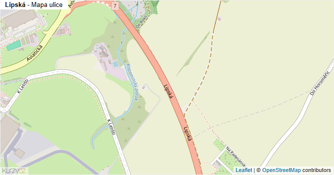 Lipská - mapa ulice