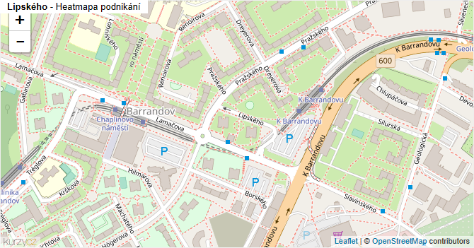 Lipského - mapa podnikání