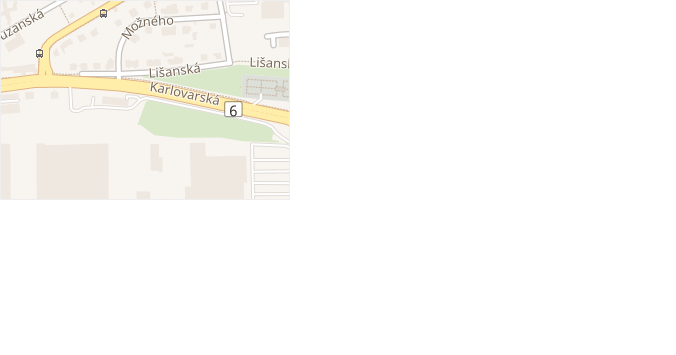 Lišanská v obci Praha - mapa ulice