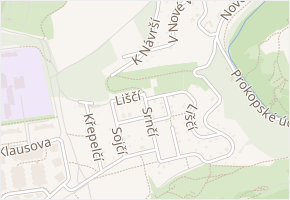 Liščí v obci Praha - mapa ulice